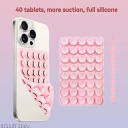 double-sided silicone suction phone stand – hands-free grip pad for video & multi-surface mounting