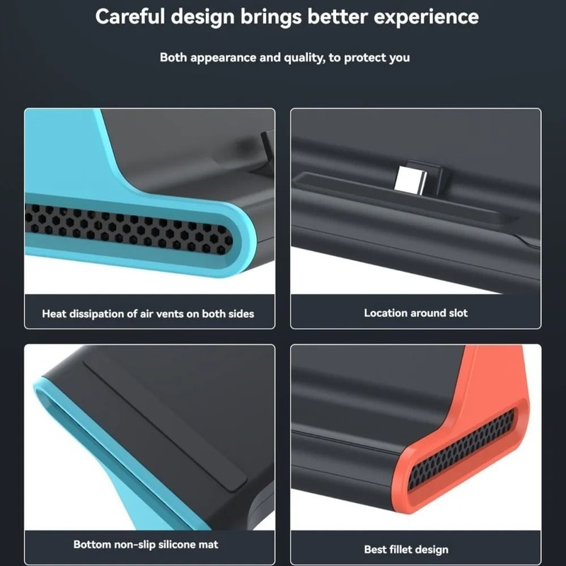 4K Nintendo Switch 2 Docking Station Portable HDMI USB C 100W Charging Hub 5