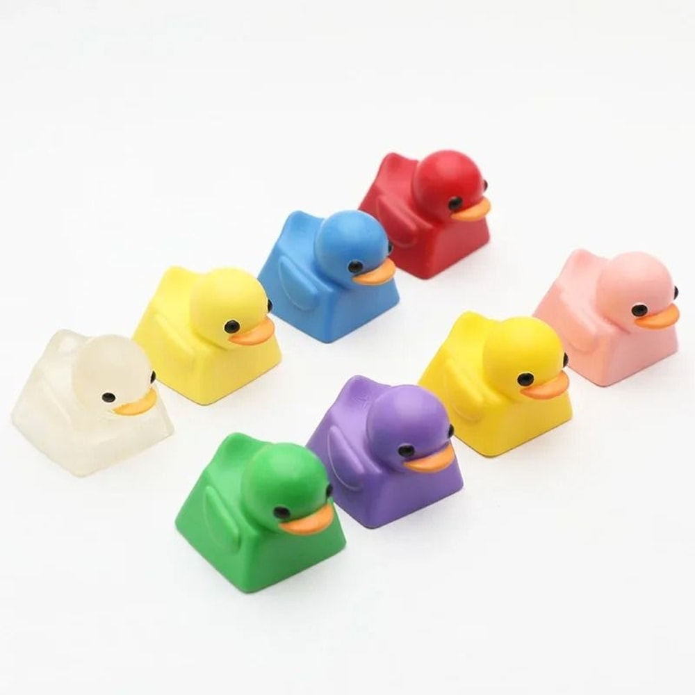 Cute Duck Resin Keycap Cherry MX Artisan Keyboard Cap Decorative Gamer Key 0