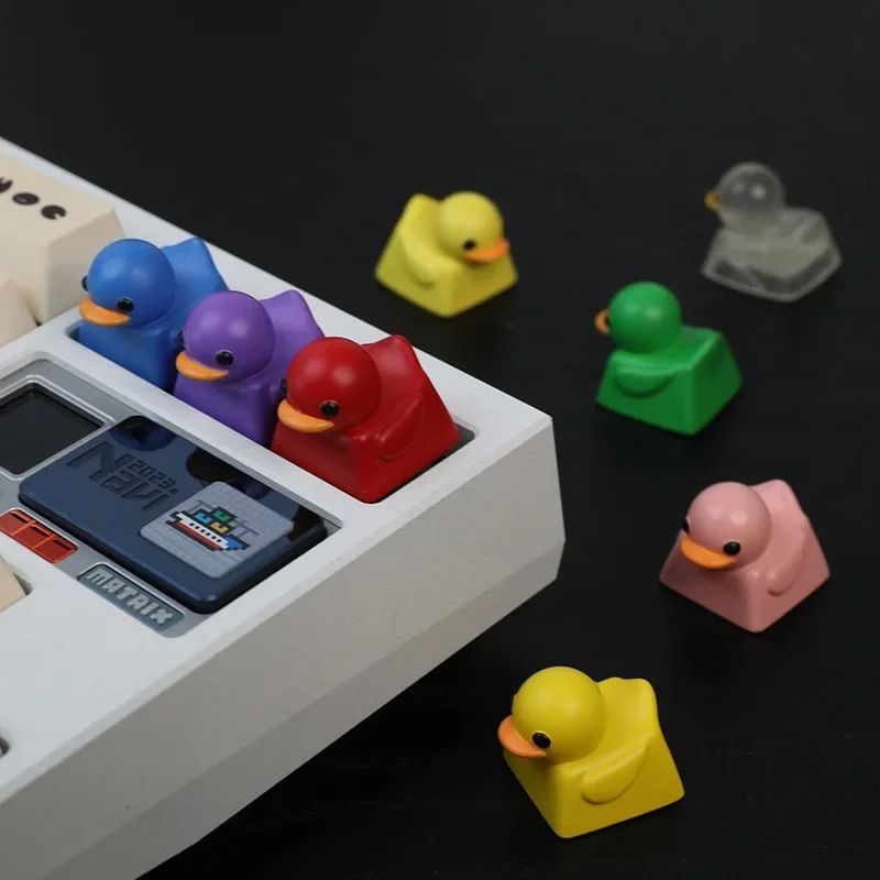 Cute Duck Resin Keycap Cherry MX Artisan Keyboard Cap Decorative Gamer Key 1