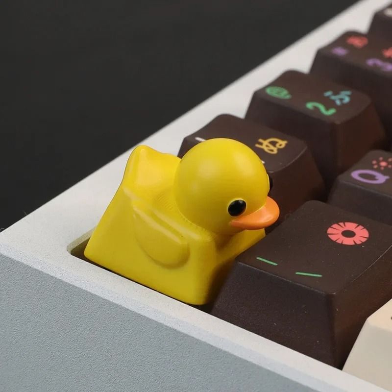 Cute Duck Resin Keycap Cherry MX Artisan Keyboard Cap Decorative Gamer Key 5