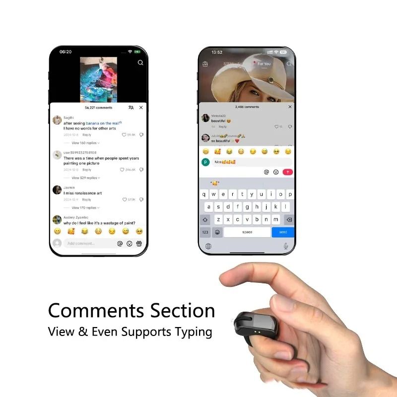 Mini Ring Mouse Bluetooth Remote Wearable Controller For Phone And Tablet 2