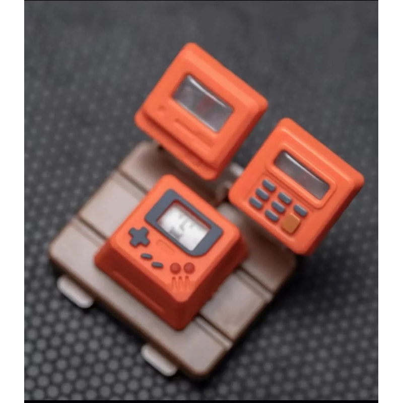 K04 Retro Transparent Keycaps 3in1 Game Console Style Custom Mechanical Keyboard Set 9