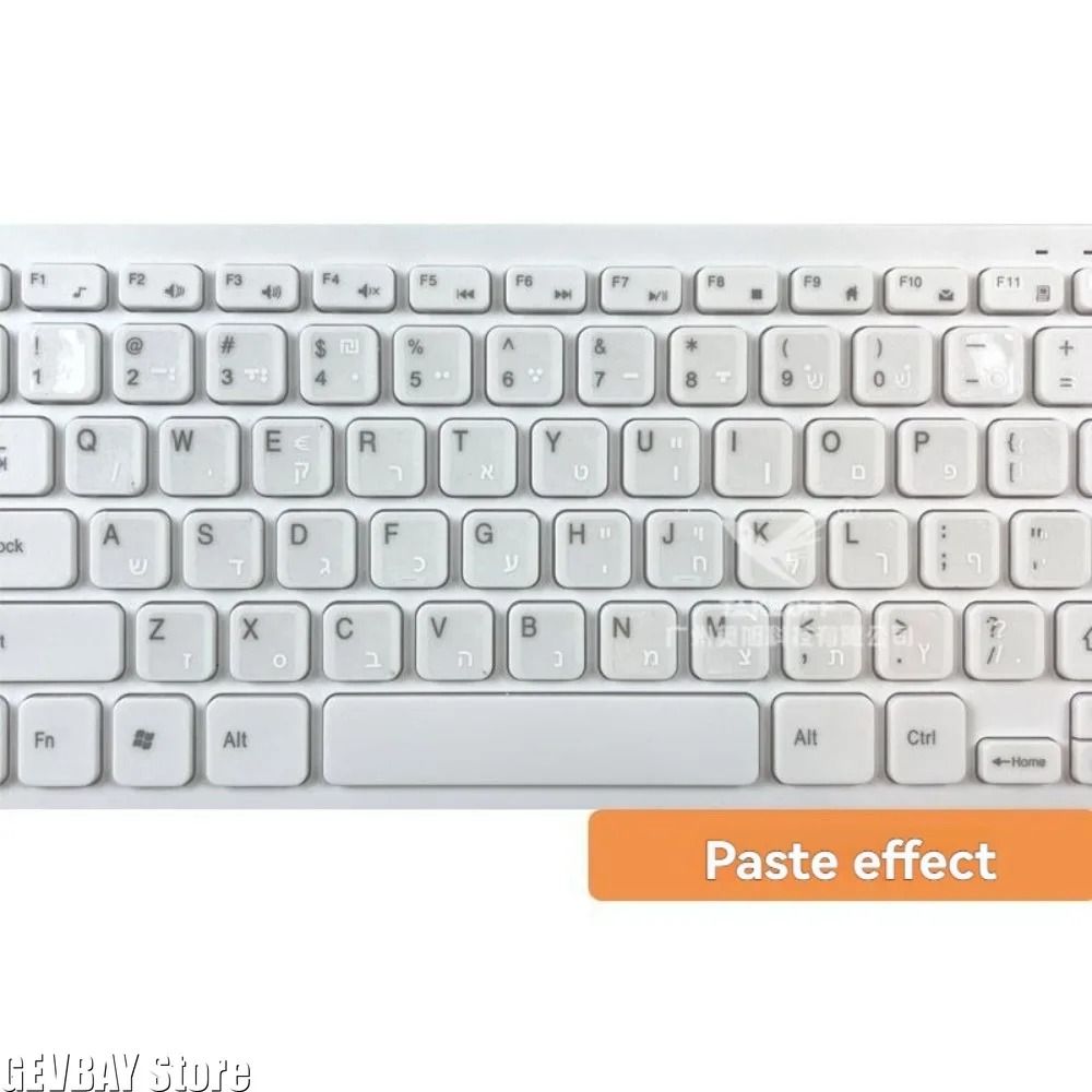 Transparent Hebrew Keyboard Stickers Alphabet Overlay For Laptop And Mechanical Keyboard 3