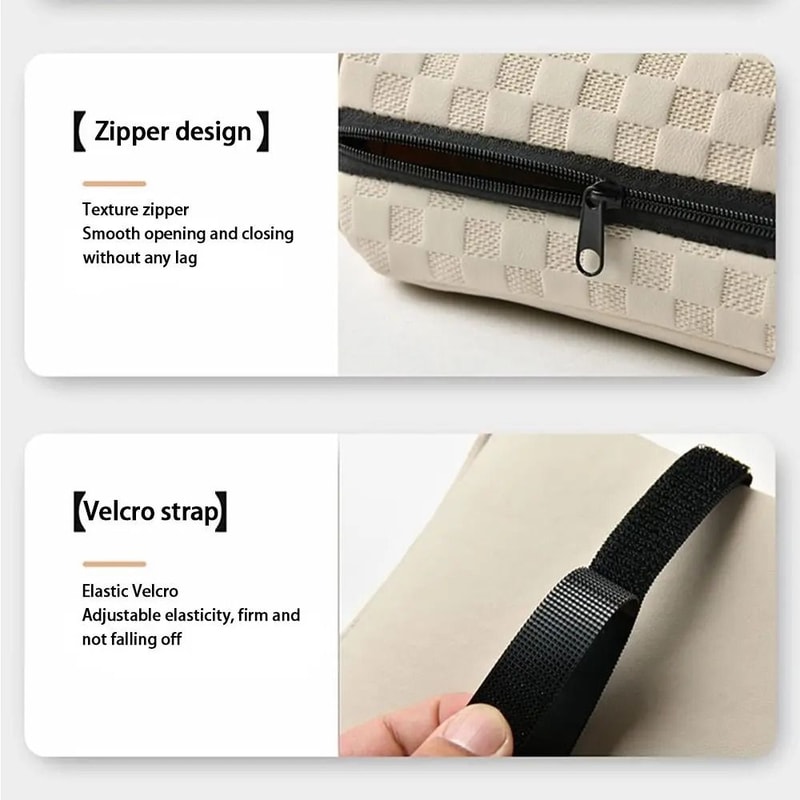 Car Console Armrest Booster Cushion With Storage Cup Holder Tissue Organizer 3