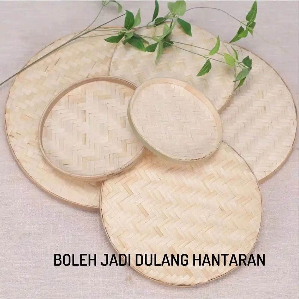 Handwoven Bamboo Serving Tray Basket For Fruit Bread And Home Decor 1