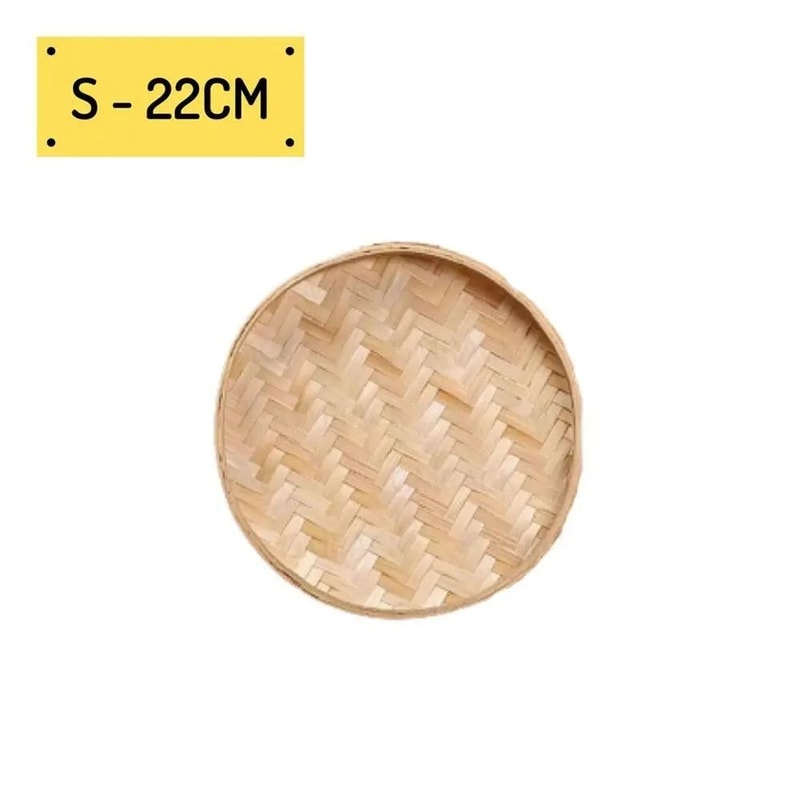 Handwoven Bamboo Serving Tray Basket For Fruit Bread And Home Decor 6