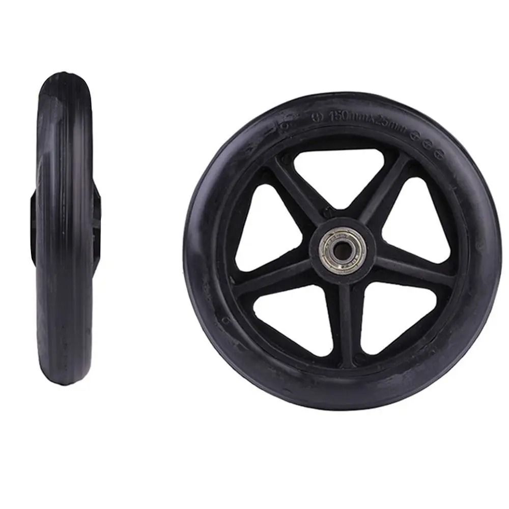 Heavy Duty Wheelchair Front Caster Wheel Solid Tire Replacement 6 7 8 Inch 10