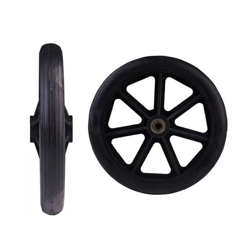 Heavy Duty Wheelchair Front Caster Wheel Solid Tire Replacement 6 7 8 Inch 12