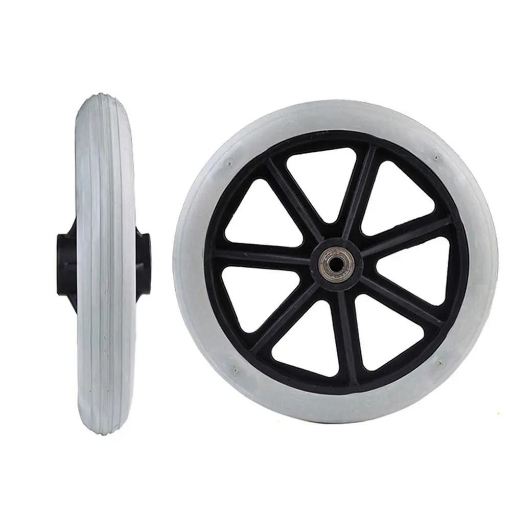 Heavy Duty Wheelchair Front Caster Wheel Solid Tire Replacement 6 7 8 Inch 13