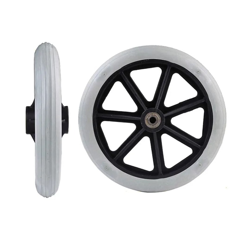 Heavy Duty Wheelchair Front Caster Wheel Solid Tire Replacement 6 7 8 Inch 13