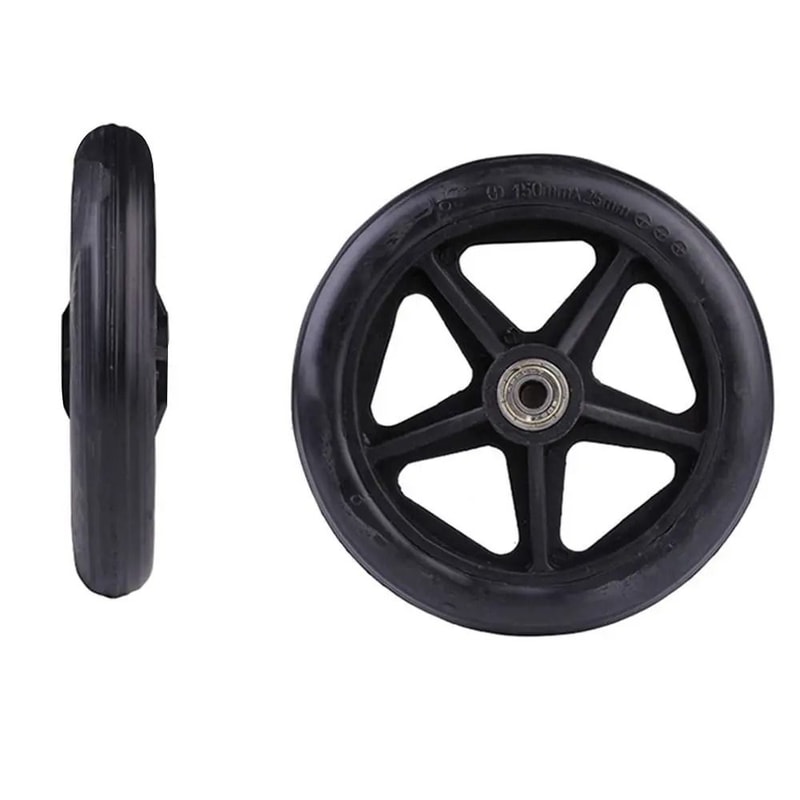Heavy Duty Wheelchair Front Caster Wheel Solid Tire Replacement 6 7 8 Inch 7