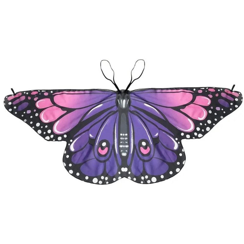 FlutterDream Kids Butterfly Wings Cape Fairy Costume Cloak 9