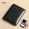 Vintage Leather RFID Mini Wallet With Money Clip Slim Card Holder For Men 3