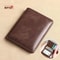 Vintage Leather RFID Mini Wallet With Money Clip Slim Card Holder For Men 8
