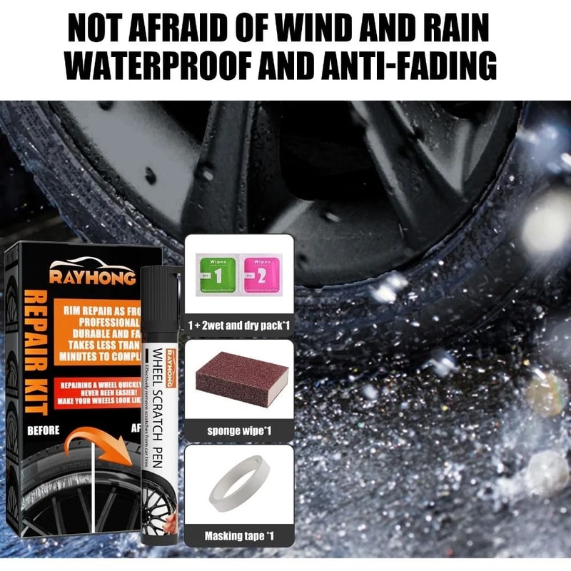 Universal Alloy Wheel Scratch Repair Kit DIY Rim Paint Fix Set 2