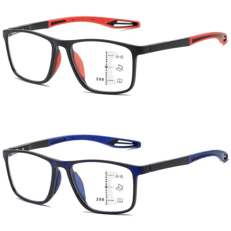 TR90 Progressive Multifocal Reading Glasses Anti Blue Light Ultralight Eyewear 0