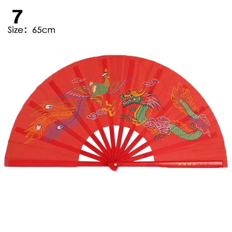 DragonFlow Tai Chi Kung Fu Folding Fan Stage Performance Dance Fan 12