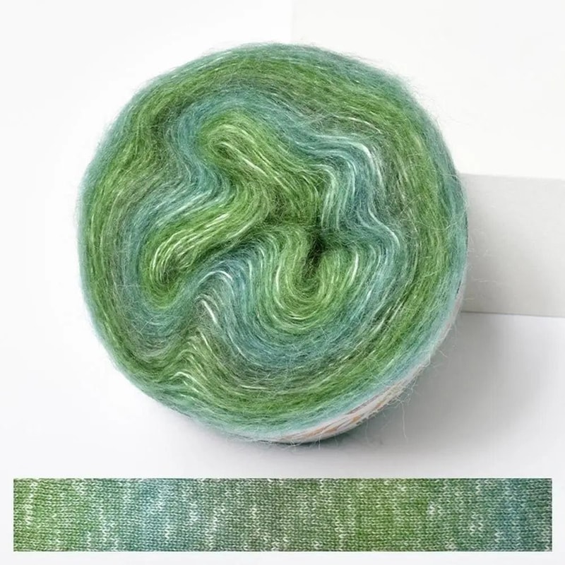 250M Rainbow Gradient Cotton Blend Yarn Soft Crochet Knitting Cake Yarn 9