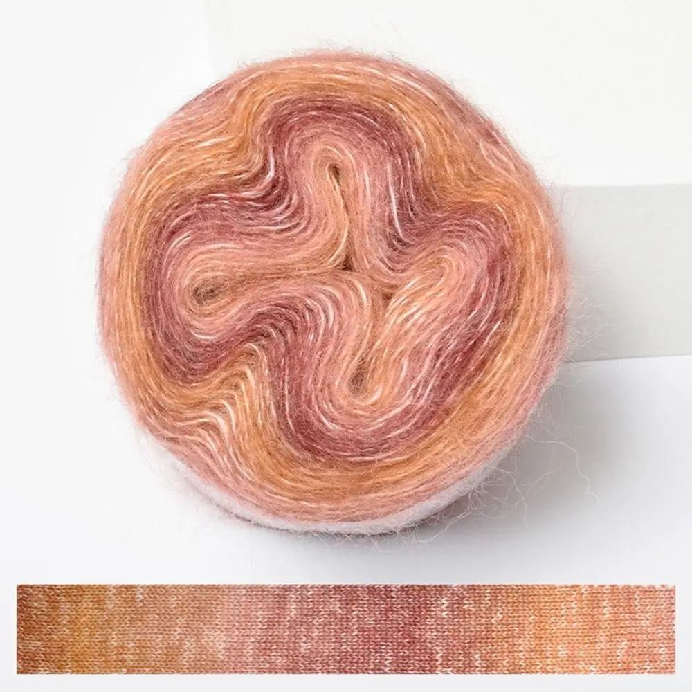 250M Rainbow Gradient Cotton Blend Yarn Soft Crochet Knitting Cake Yarn 12