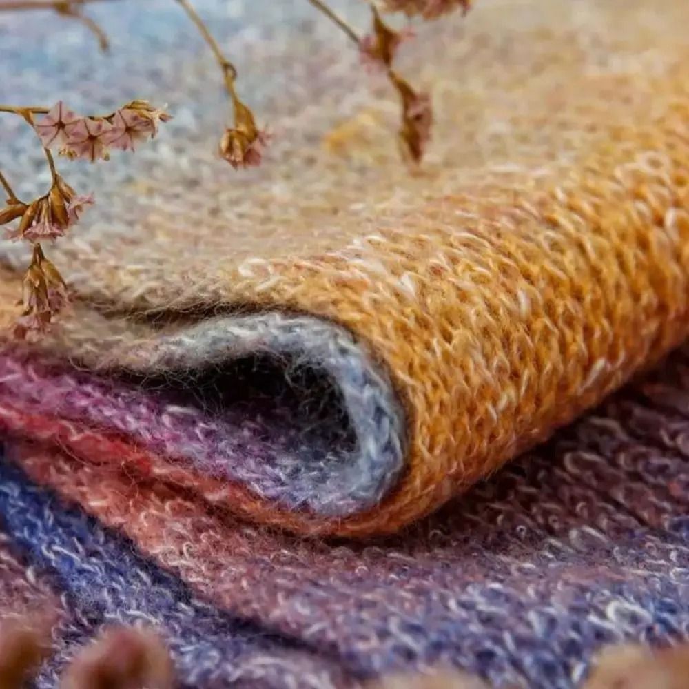 250M Rainbow Gradient Cotton Blend Yarn Soft Crochet Knitting Cake Yarn 3