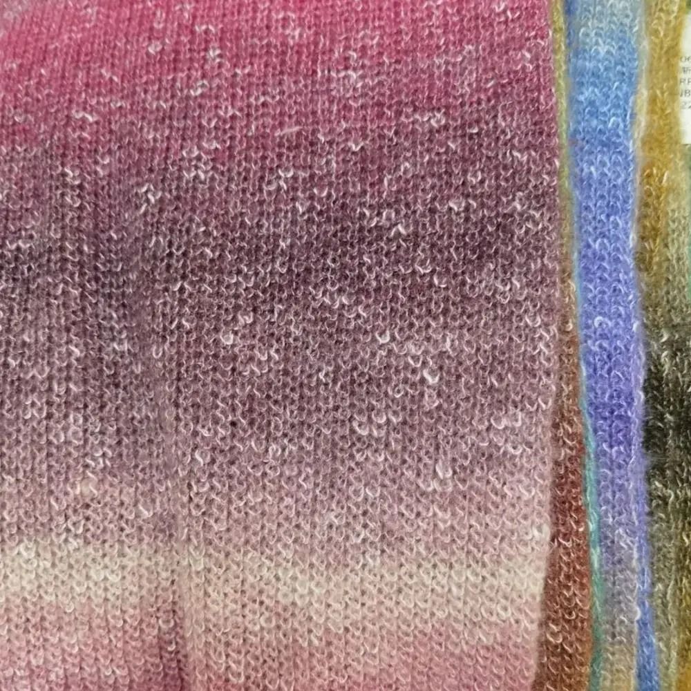 250M Rainbow Gradient Cotton Blend Yarn Soft Crochet Knitting Cake Yarn 4