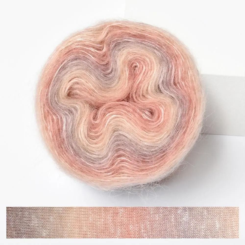 250M Rainbow Gradient Cotton Blend Yarn Soft Crochet Knitting Cake Yarn 6