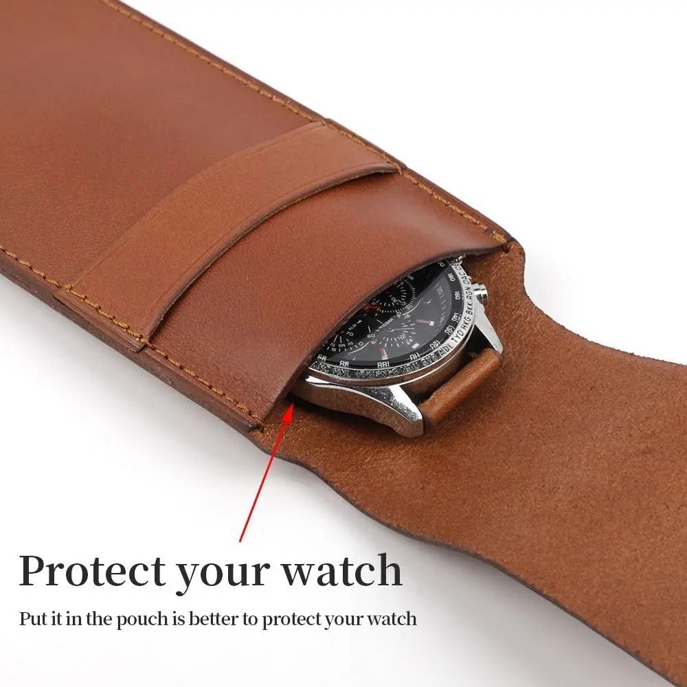 Portable Leather Flannelette Watch Pouch Organizer AntiDust Storage Gift Bag 2