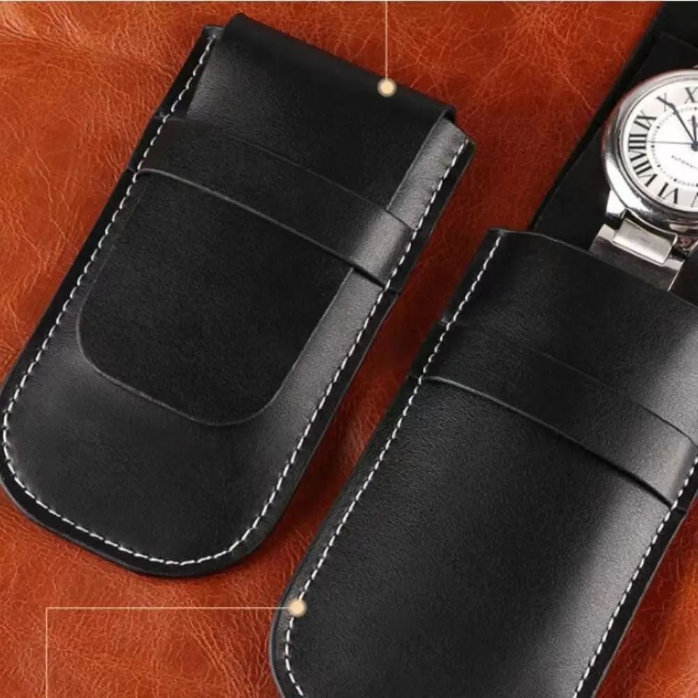 Portable Leather Flannelette Watch Pouch Organizer AntiDust Storage Gift Bag 3