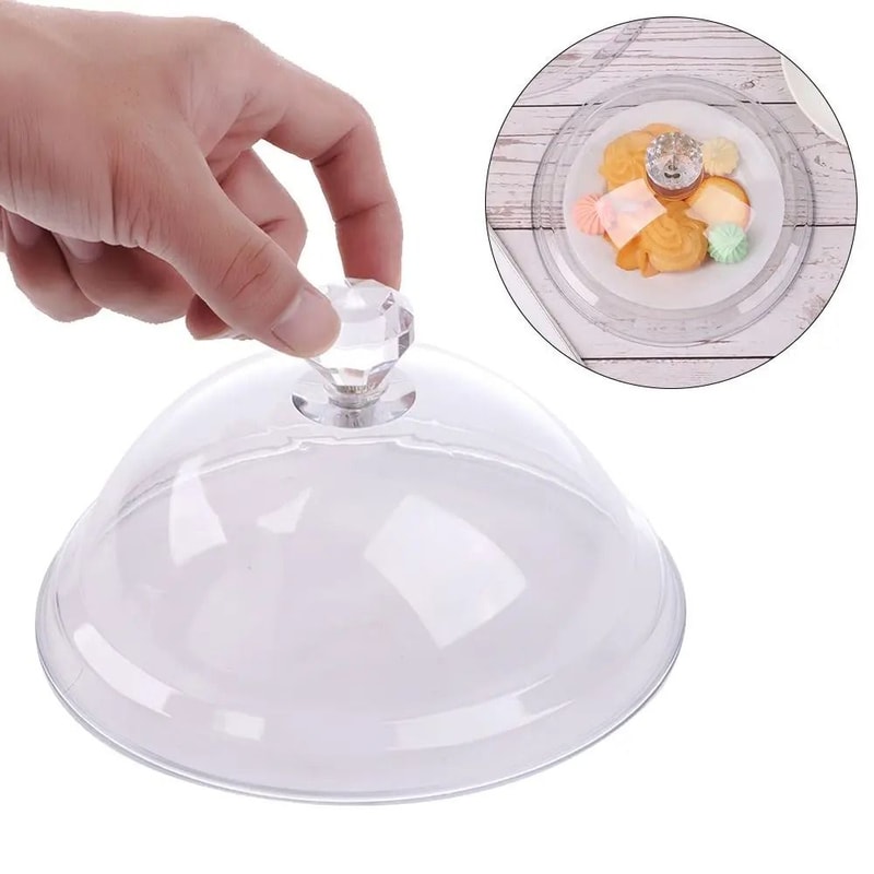 Acrylic Cake Dome Cover Round Dessert Display Food Protector With Lid 3