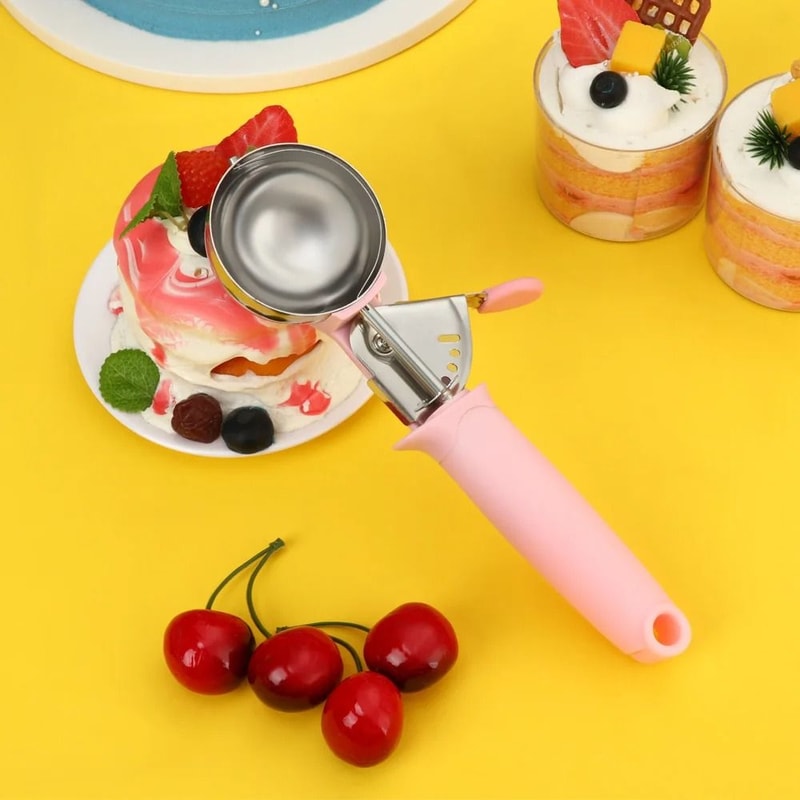 Stainless Steel DoubleEnded Ice Cream Scoop Melon Baller Fruit Tool 1