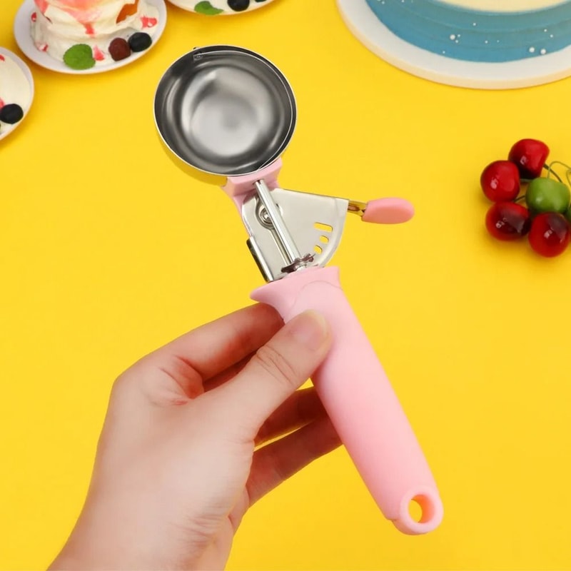 Stainless Steel DoubleEnded Ice Cream Scoop Melon Baller Fruit Tool 5