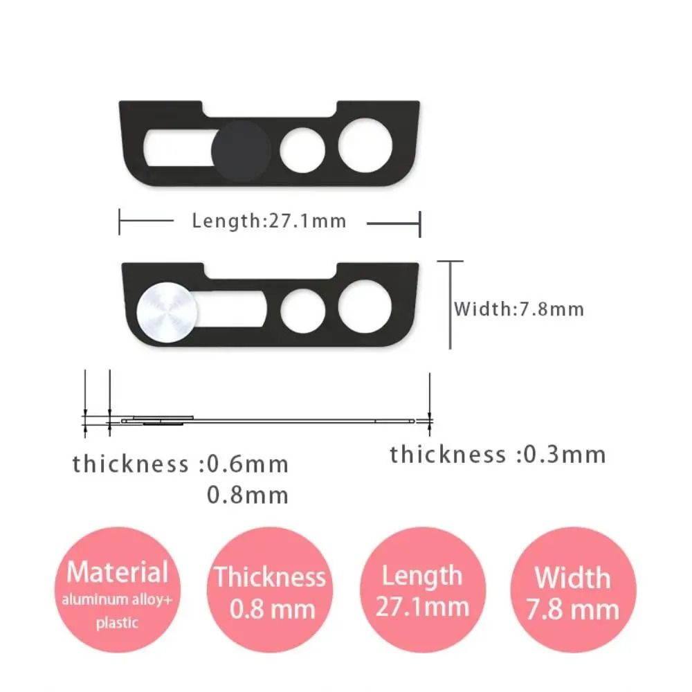 3PCS Metal Webcam Privacy Cover Slider For IPhone 14 Series Camera Protection 4