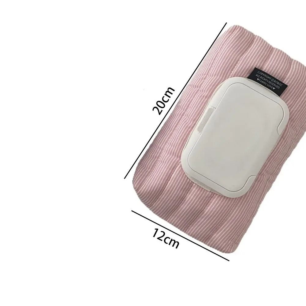 Striped Quilted Wet Wipe Pouch Portable PullOut Tissue Organizer Case 5