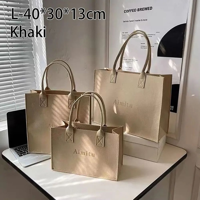 Minimalist Felt Shoulder Bag Large Capacity Crossbody Messenger For Women 17