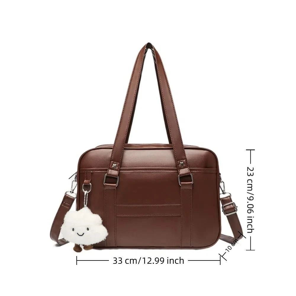 Japanese Style JK PU Leather Crossbody Shoulder Handbag For Women 5