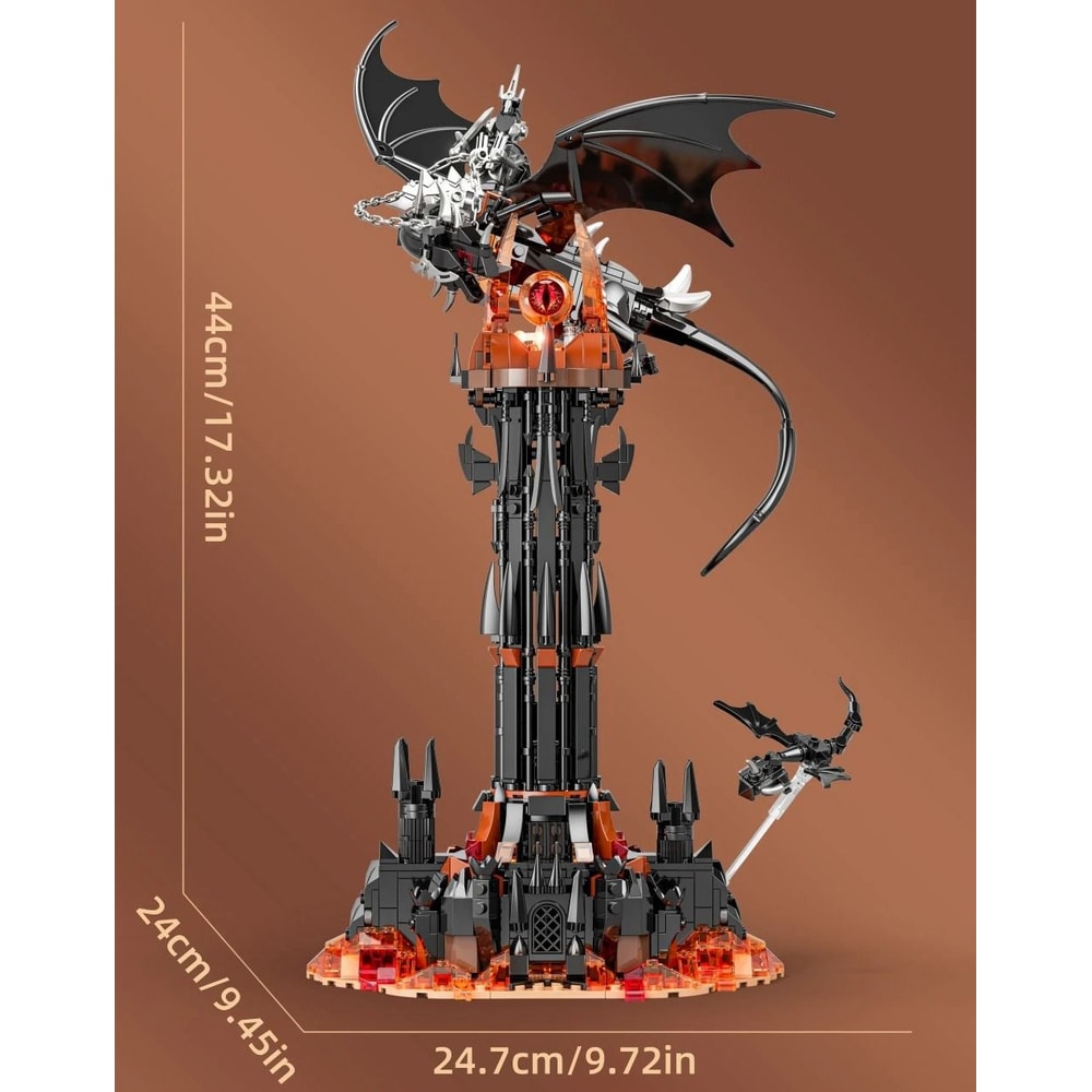 MOC Lord Rings Fell Beast Magic Tower Building Blocks Fortress Set 4