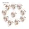 10PCS Flower Rhinestone Pearl Buttons Alloy Crystal DIY Wedding Craft Embellishments 10