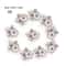 10PCS Flower Rhinestone Pearl Buttons Alloy Crystal DIY Wedding Craft Embellishments 6