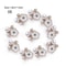 10PCS Flower Rhinestone Pearl Buttons Alloy Crystal DIY Wedding Craft Embellishments 6