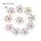10PCS Flower Rhinestone Pearl Buttons Alloy Crystal DIY Wedding Craft Embellishments 7