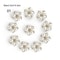 10PCS Flower Rhinestone Pearl Buttons Alloy Crystal DIY Wedding Craft Embellishments 7