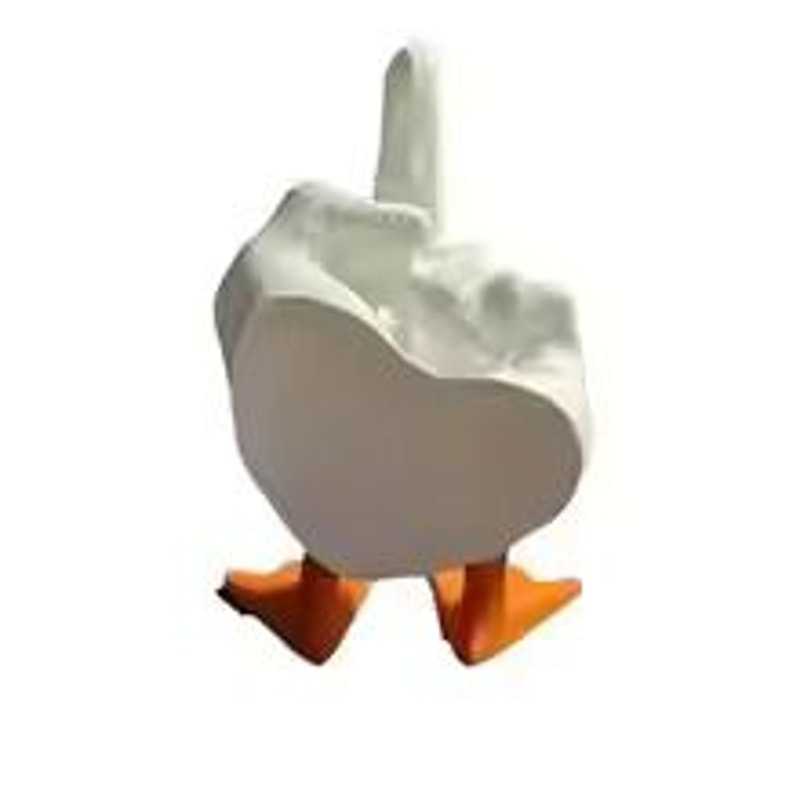 Funny Middle Finger Duck Resin Statue Cute Desk Decor Gag Gift Ornament 2