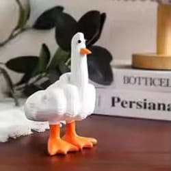 funny middle finger duck resin statue cute desk decor gag gift ornament