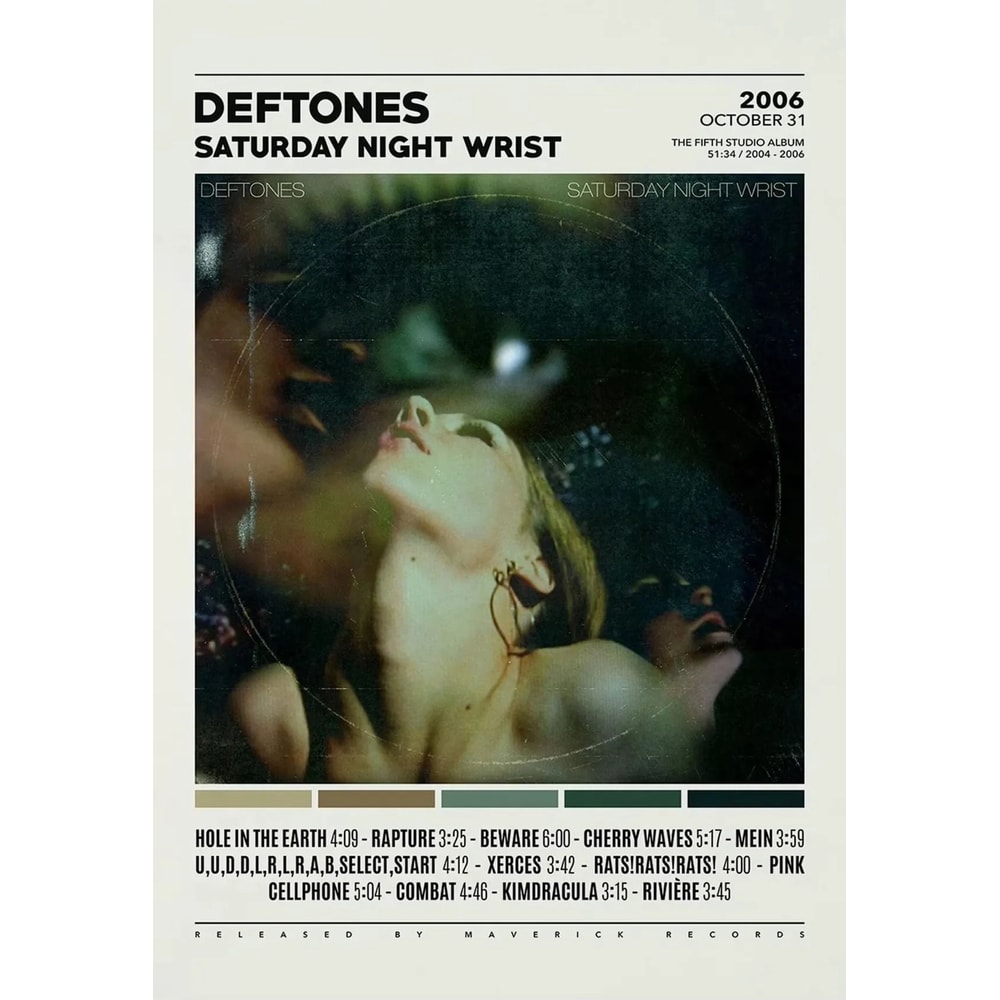 Deftones Album Cover Poster Canvas Around The Fur Saturday Night Wrist Wall Art 13