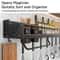 NoDrill Wall Mounted Kitchen Storage Rack With Drainage Design And Large Capacity Organizer 2