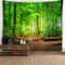 3D Window Scenery Tapestry Forest View Wall Hanging Mural Cloth Decor 23