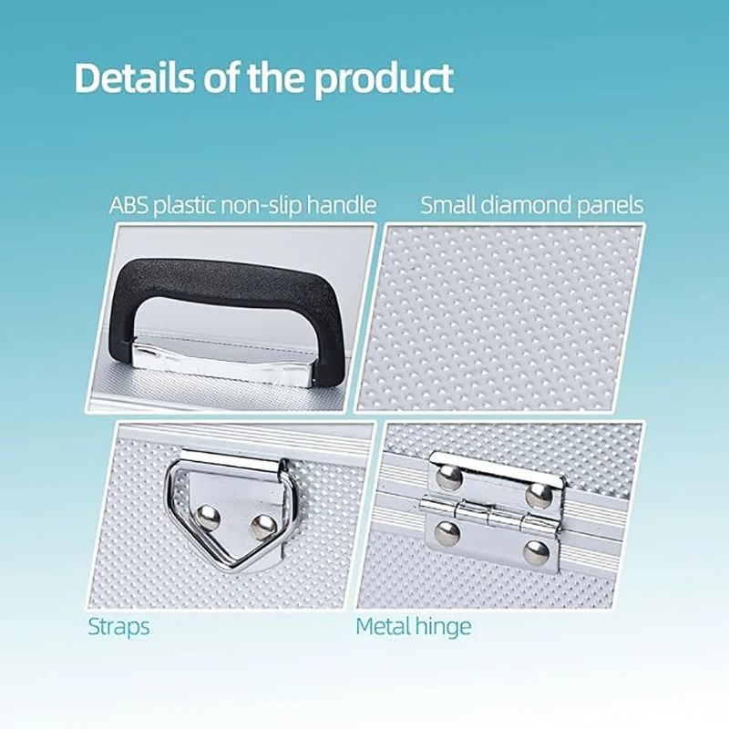 Lockable Chef Knife Storage Case Aluminum Hard Shell Knife Organizer Box For Safe Travel And Storag 6