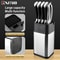 XITUO Stainless Steel Knife Holder Block With BuiltIn Sharpener And Scissors Slot Organizer 0