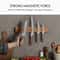 HEZHEN Acacia Wood Magnetic Knife Holder 400mm Wall Mounted Knife Storage Rack 1